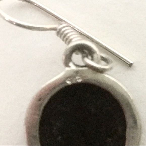 SOLD Titaniu, green Chalcedony and Quartz earrings - Picture 5 of 5